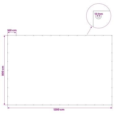 vidaXL Τεντόπανα με Θηλιές Ανθρακί Γκρι 8 x 12 μ 180 γρ PE