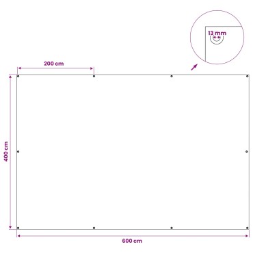 vidaXL Τεντόπανα με Θηλιές Μπλε 4 x 6 μ 90 gsm PE