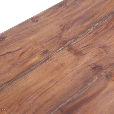 vidaXL Γραφείο με Συρτάρια Λευκό 117x57x75cm Μασίφ Μαόνι 1 τεμ.