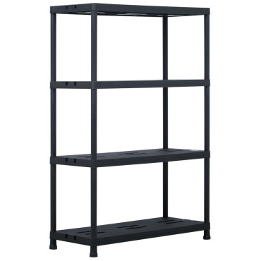 vidaXL Ραφιέρες 2 τεμ. Μαύρες 220 κ. 90 x 40 x 138 εκ. Πλαστικές