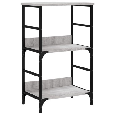 vidaXL Βιβλιοθήκη Γκρι Sonoma 50x33x82cm Επεξεργασμένο Ξύλο 1 τεμ.