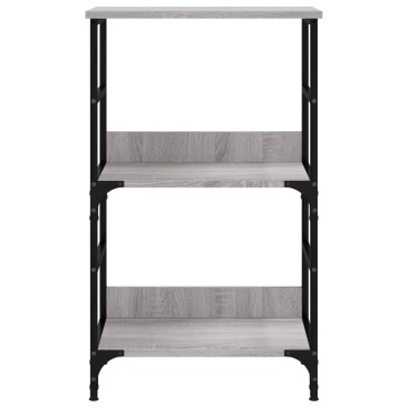 vidaXL Βιβλιοθήκη Γκρι Sonoma 50x33x82cm Επεξεργασμένο Ξύλο 1 τεμ.