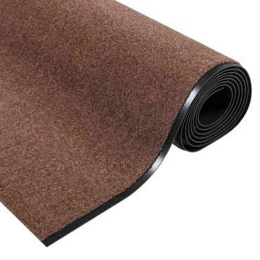 vidaXL Χαλάκι Εξώπορτας Καφέ και Μαύρο 120 x 350 εκ 100% Πολυαμίδιο