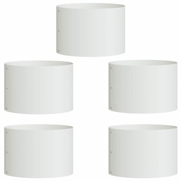 vidaXL Δακτύλιος γλάστρας 5 τμχ. Λευκό 30 x 30 x 20 cm