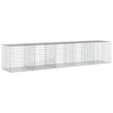 vidaXL Συρματοκιβώτιο με Κάλυμμα 500x100x100εκ από Γαλβανισμένο Χάλυβα