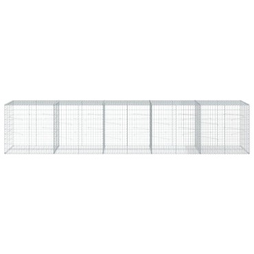 vidaXL Συρματοκιβώτιο με Κάλυμμα 500x100x100εκ από Γαλβανισμένο Χάλυβα