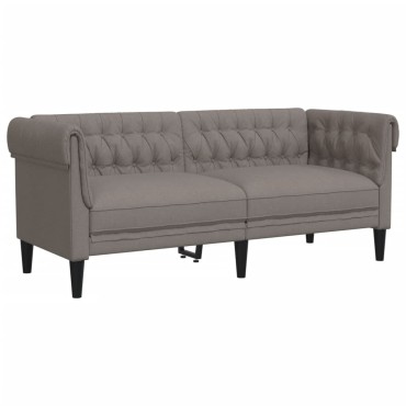 Σετ Σαλονιού 3 τεμ. Taupe Υφασμάτινο 78,5x74,5x74,5cm  Διθέσιος Τριθέσιος