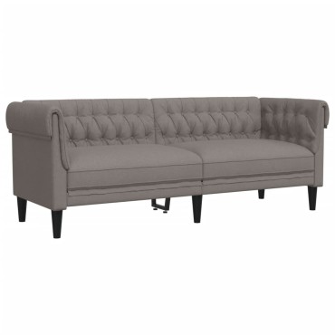 Σετ Σαλονιού 3 τεμ. Taupe Υφασμάτινο 78,5x74,5x74,5cm  Διθέσιος Τριθέσιος