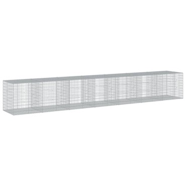 vidaXL Συρματοκιβώτιο με Κάλυμμα 700x100x100εκ από Γαλβανισμένο Χάλυβα