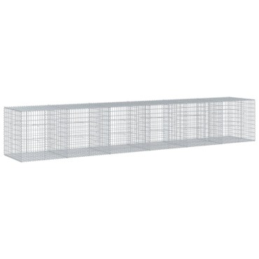 vidaXL Συρματοκιβώτιο με Κάλυμμα 600x100x100εκ από Γαλβανισμένο Χάλυβα