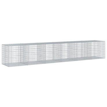 vidaXL Συρματοκιβώτιο με Κάλυμμα 600x100x100εκ από Γαλβανισμένο Χάλυβα