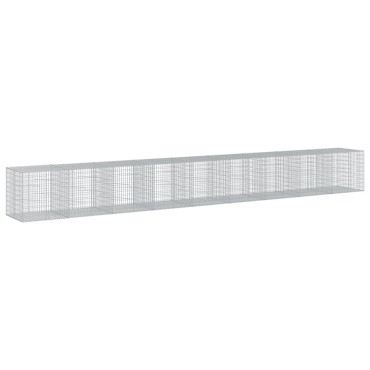 vidaXL Συρματοκιβώτιο με Κάλυμμα 900x100x100εκ από Γαλβανισμένο Χάλυβα