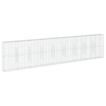 vidaXL Συρματοκιβώτιο με Κάλυμμα 900x50x200εκ. από Γαλβανισμένο Χάλυβα