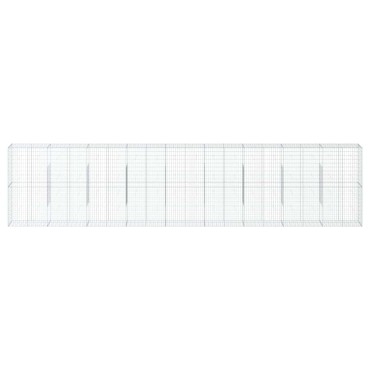 vidaXL Συρματοκιβώτιο με Κάλυμμα 900x50x200εκ. από Γαλβανισμένο Χάλυβα