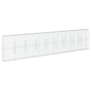 vidaXL Συρματοκιβώτιο με Κάλυμμα 900x50x200εκ. από Γαλβανισμένο Χάλυβα
