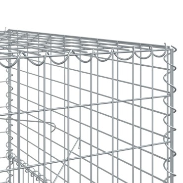 vidaXL Συρματοκιβώτιο με Κάλυμμα 600x100x150 εκ. Γαλβανισμένο Χάλυβα