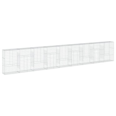 vidaXL Συρματοκιβώτιο με Κάλυμμα 900x50x150εκ. από Γαλβανισμένο Χάλυβα