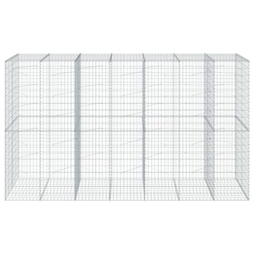 vidaXL Συρματοκιβώτιο με Κάλυμμα 350x100x200εκ από Γαλβανισμένο Χάλυβα