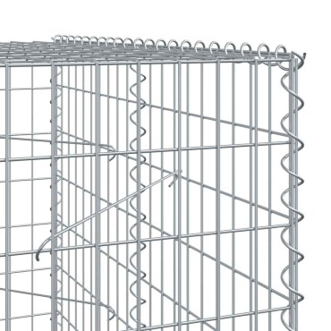 vidaXL Συρματοκιβώτιο με Κάλυμμα 350x100x200εκ από Γαλβανισμένο Χάλυβα