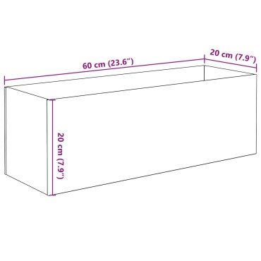 vidaXL Ενυδρείο με αποθήκευση Διαφανές 60 x 20 x 20 εκ. Γυαλί