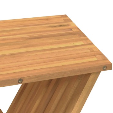 vidaXL Σκαμπό Πτυσσόμενο 40x32,5x70cm από Μασίφ Ξύλο Teak 1 τεμ.