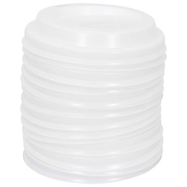 vidaXL Χάρτινα καπάκια καφέ Ø60 mm 4oz 1000 τεμάχια Λευκό πλαστικό