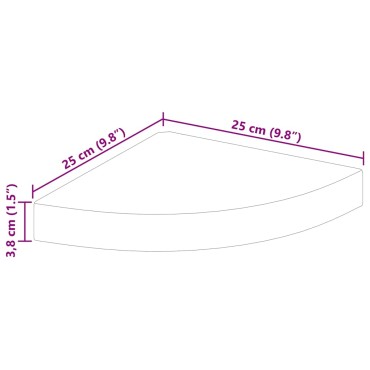 vidaXL Ράφια Τοίχου Γωνιακά 4 τεμ. Δρυς/Λευκό 25x25x3,8cm από MDF