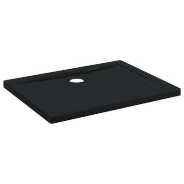 vidaXL Δίσκος Βάσης Ντους με Τρύπες 90 x 70 x 4 cm ABS Μαύρο