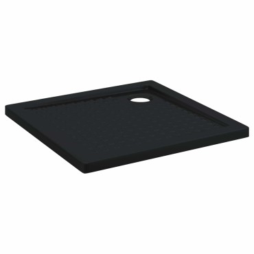 vidaXL Δίσκος Βάσης Ντους με Τρύπες 80 x 80 x 4 cm ABS Μαύρο