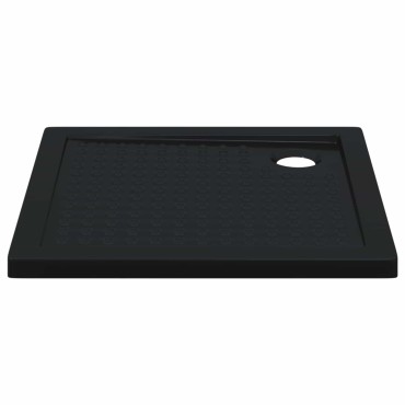 vidaXL Δίσκος Βάσης Ντους με Τρύπες 80 x 80 x 4 cm ABS Μαύρο