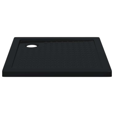 vidaXL Δίσκος Βάσης Ντους με Τρύπες 80 x 80 x 4 cm ABS Μαύρο