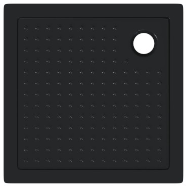 vidaXL Δίσκος Βάσης Ντους με Τρύπες 80 x 80 x 4 cm ABS Μαύρο