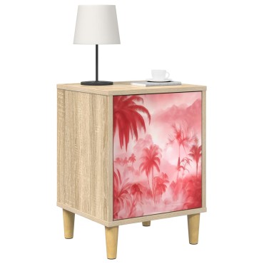 vidaXL Κομοδίνο AACHEN Sonoma Δρυς 36x33x50cm Επεξεργασμένο Ξύλο 1 τεμ.