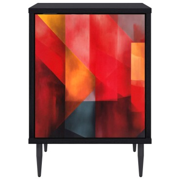 vidaXL Κομοδίνο HEESCH 2 τεμ. Μαύρη Δρυς 36x33x51cm