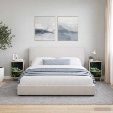 vidaXL Κομοδίνο WIJHE 2 τεμ. Sonoma Δρυς 36x33x60 εκ