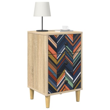 vidaXL Κομοδίνο OMMEN 2 τεμ. Sonoma Δρυς 36x33x60 εκ