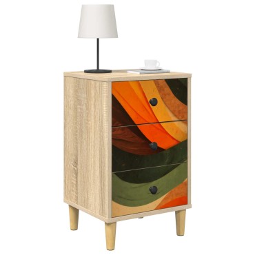 vidaXL Κομοδίνο BONN Sonoma Δρυς 36x33x60cm Επεξεργασμένο Ξύλο 1 τεμ.