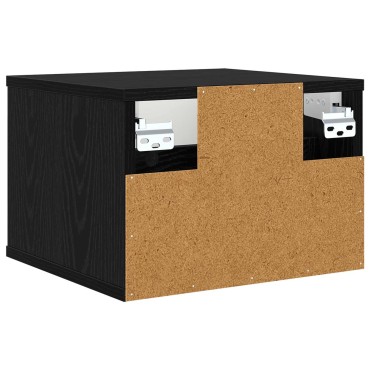 vidaXL Τοίχου κομοδίνο LOCHEM 2 τεμ. Μαύρη Δρυς 36x33x25cm