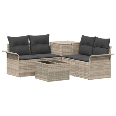 vidaXL Σετ Καναπέ 6 τεμ. 4-Αριθμός καθισμάτων 55x55x37cm  Γωνιακός