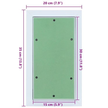 vidaXL Πάνελ Πρόσβασης Πράσινο και Ασημί 20 x 35 εκ