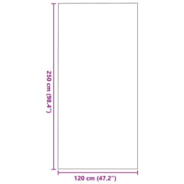 vidaXL Χαλάκι Εξώπορτας Μαύρο 120 x 250 cm 100% Πολυαμίδιο