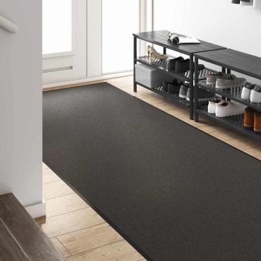 vidaXL Χαλάκι Εξώπορτας Ανθρακί και Μαύρο 120 x 300 cm 100% Πολυαμίδιο