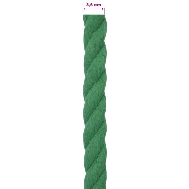 vidaXL Κωτόσχοινo 36 mm 25 m Πράσινο 100% Βαμβάκι