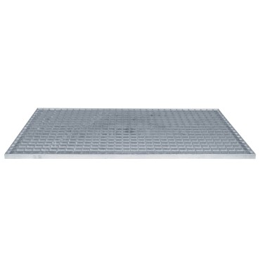 vidaXL Σίτα Ασημί 100 x 60 x 2 cm Γαλβανισμένο Ατσάλι Ψυχρής Βύθισης
