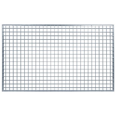 vidaXL Σίτα Ασημί 100 x 60 x 2 cm Γαλβανισμένο Ατσάλι Ψυχρής Βύθισης