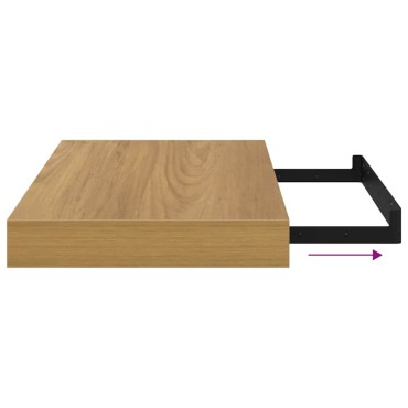 vidaXL Ράφι Τοίχου 4 τεμ. Καφέ 40x23,5x3,8cm Επεξεργασμένο Ξύλο
