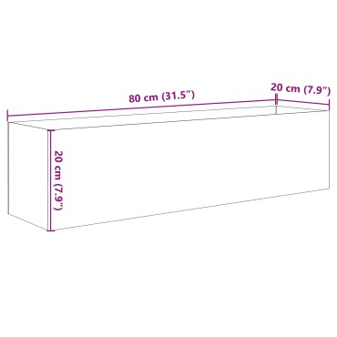 vidaXL Ενυδρείο με αποθήκευση Διαφανές 80 x 20 x 20 εκ. Γυαλί