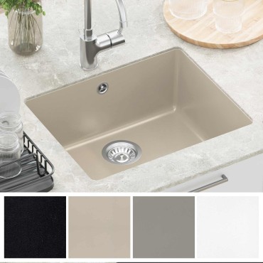 vidaXL Σιντρινο 80% Χαλαζίας και 20% Ρητίνη 530 x 460 mm Μπεζ