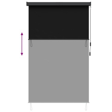 vidaXL Ρόλερ (στόρι) Μαύρο 160 x 250 cm Ύφασμα και Αλουμίνιο