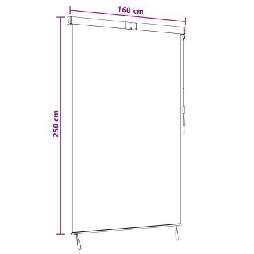 vidaXL Ρόλερ (στόρι) Μαύρο 160 x 250 cm Ύφασμα και Αλουμίνιο